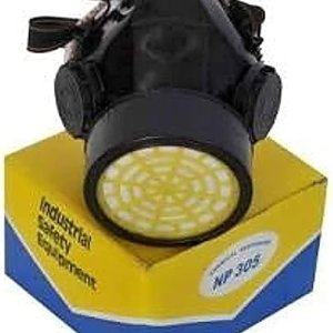 Rubber respiratory mask with one filter