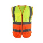 Safety Vest ( Two Color ) ( Orange in Yellow )